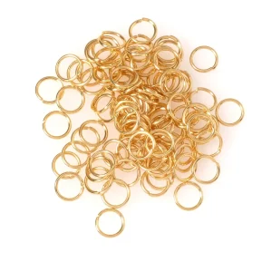 500 anneaux 8mm en acier inoxydable 304 doré