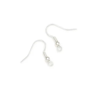 10 crochets Boucles d'oreilles en laiton argenté 925 Premium