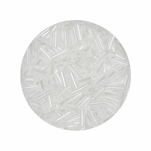 10 grammes de Miyuki Bugles 6x1,7mm N°0528 White Ceylon