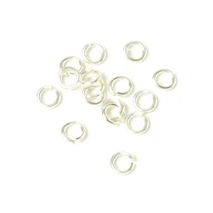 10 anneaux ouverts 4mm x 0,7mm en argent massif 925
