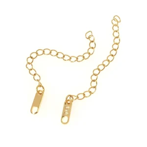 4 chaines d'extension en acier inoxydable 304 Doré 14K