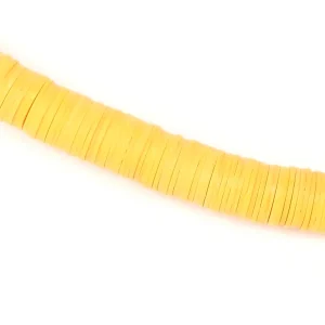 Véritables Perles Heishi 8mm de vinyle Vulcanite africain mangue