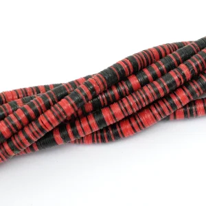 Véritables Perles Heishi mix 6mm de vinyle Vulcanite africain SEVILLE