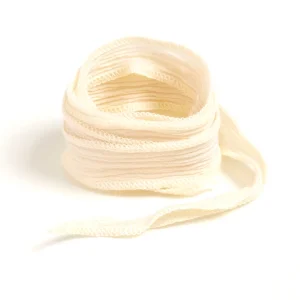 Ruban de soie teint à la main - Ivoire
