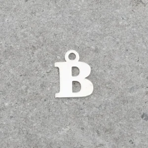 Pendentif argenté lettre B en argent 925