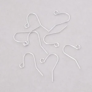10 crochets Boucles d'oreilles tige fine en laiton Argenté 925 Premium