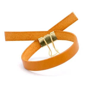 25cm de Lanière de cuir plat 10mm Camel Qualité prémium