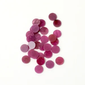 1 Cabochon rond 6mm plat en pierre naturelle Rubis
