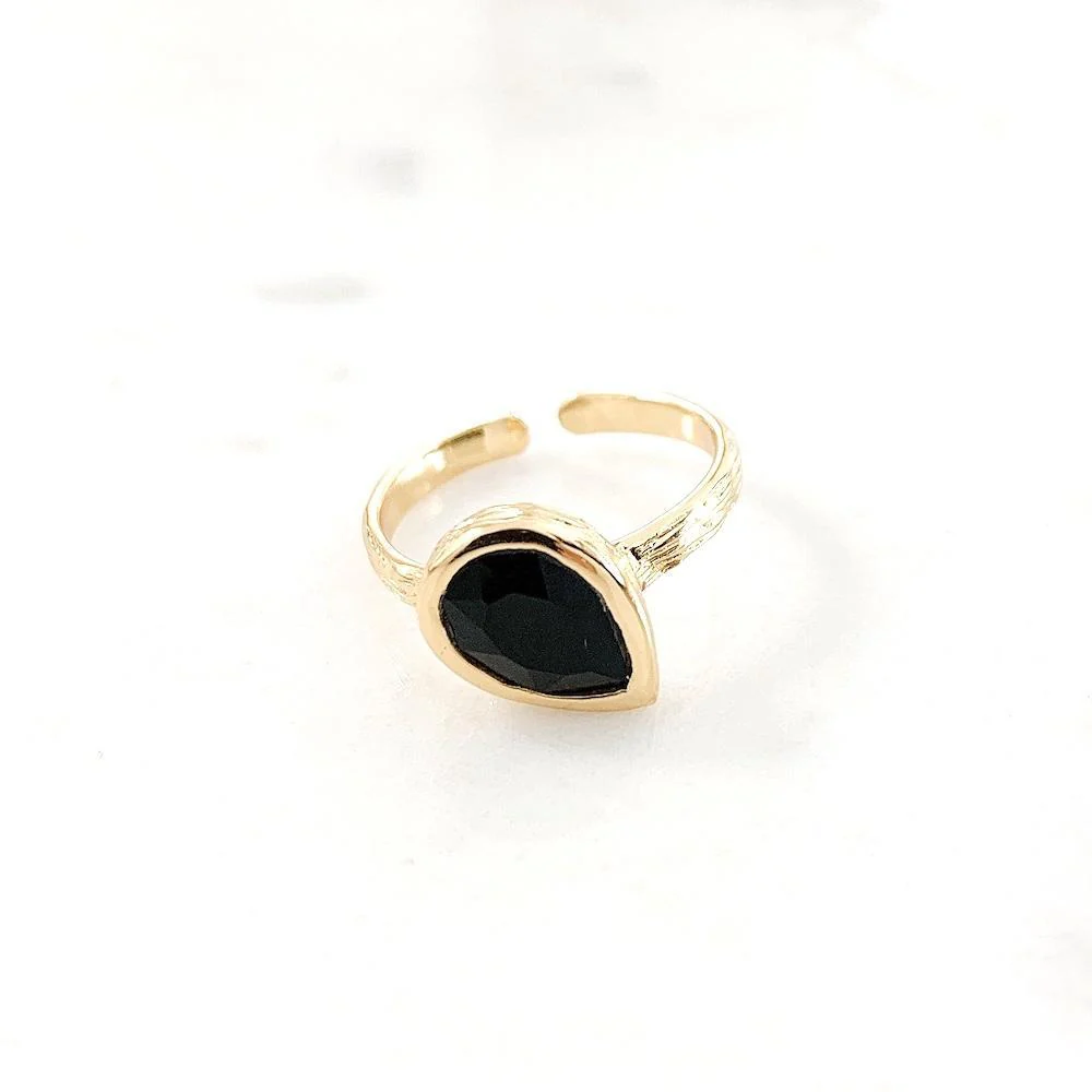 Bague ALEX Onyx Noir - Millegrain – Image 2