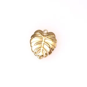 Pendentif Monstera en acier inoxydable 304 Doré 14K